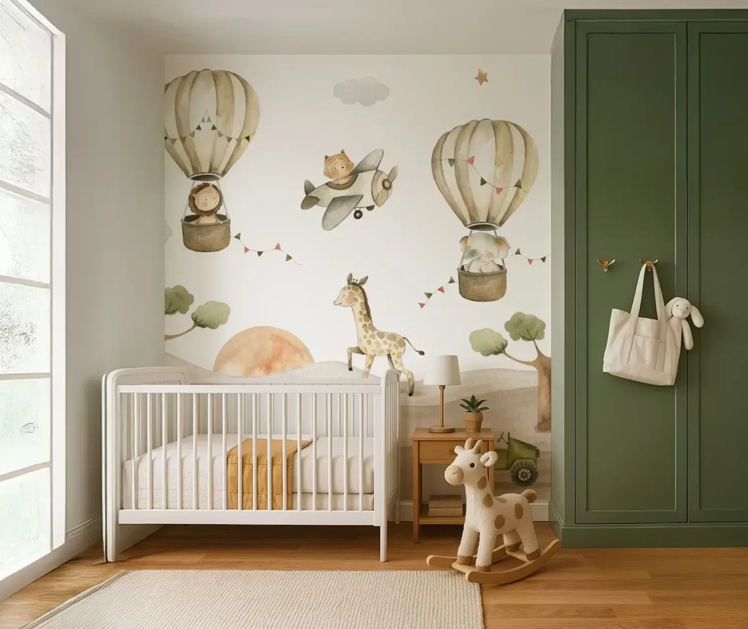 26 Children's Bedrooms Decorated with Animal Wallpaper 24 nursery-animal-wallpaper-nordroom