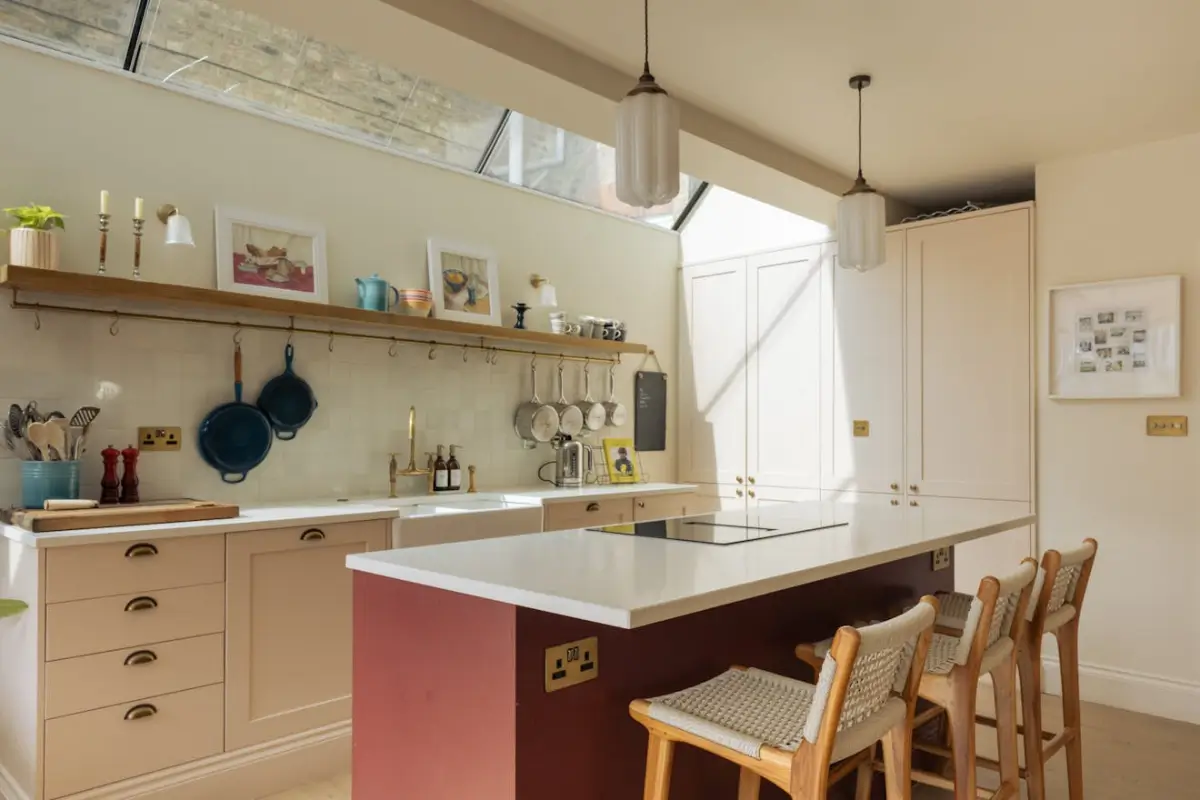 Blue Bespoke Joinery and a Light Pink Kitchen in a Reimagined Victorian Home 12 renovated-victorian-house-light-pink-kitchen-loft-extension-nordroom