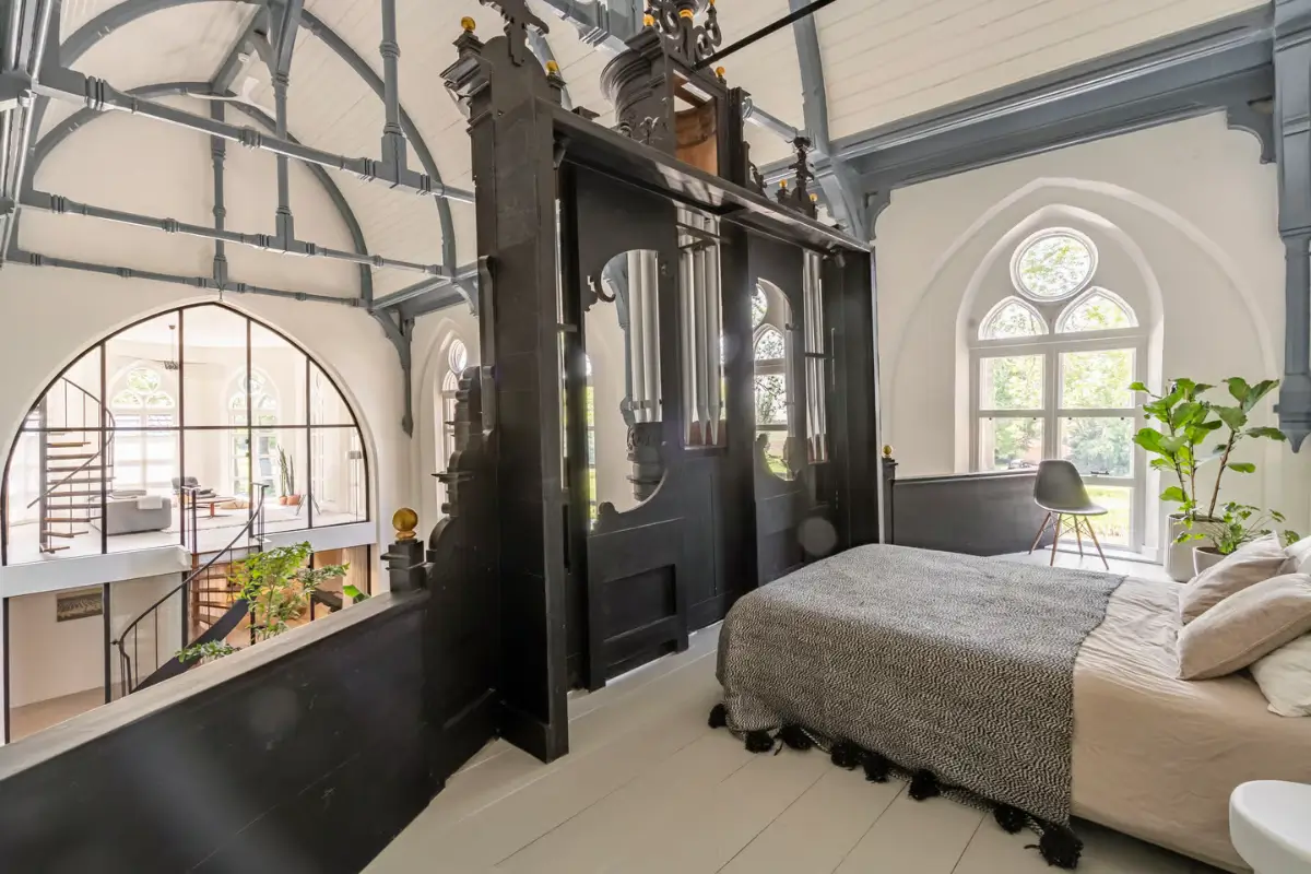 A 19th-Century Neo-Gothic Church is Transformed into a Modern Home 38 neo-gothic-19th-century-church-conversion-netherlands-nordroom