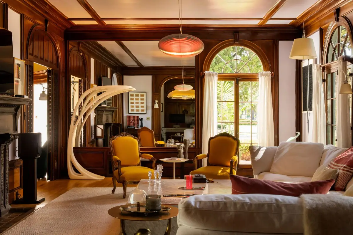 A Grand Entry Foyer with a Painted Ceiling in a Mediterranean-Style LA Home 5 1920s-Mediterranean Revival-villa-los-angeles