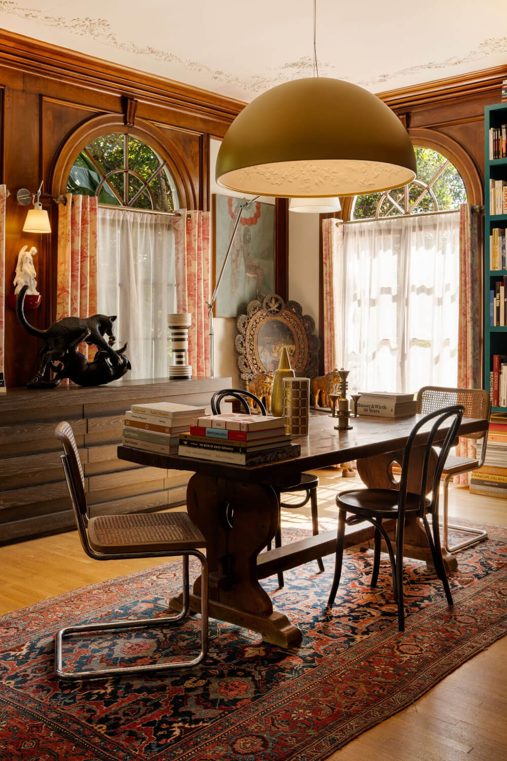 A Grand Entry Foyer with a Painted Ceiling in a Mediterranean-Style LA Home 8 1920s-Mediterranean Revival-villa-los-angeles