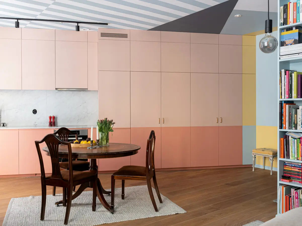 Striped Ceilings and Color-Blocking Walls in a Stockholm Apartment 4 colorful-ground-floor-apartment-private-terrace-stockholm-nordroom
