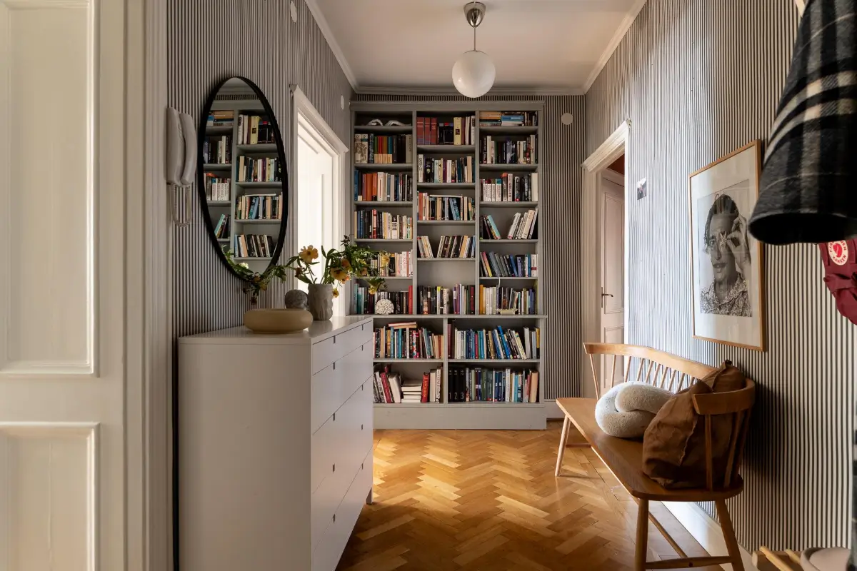 Striped Wallpaper and 1930s Character in a Swedish Apartment 17 cozy-ground-floor-apartment-striped-wallpaper-nordroom