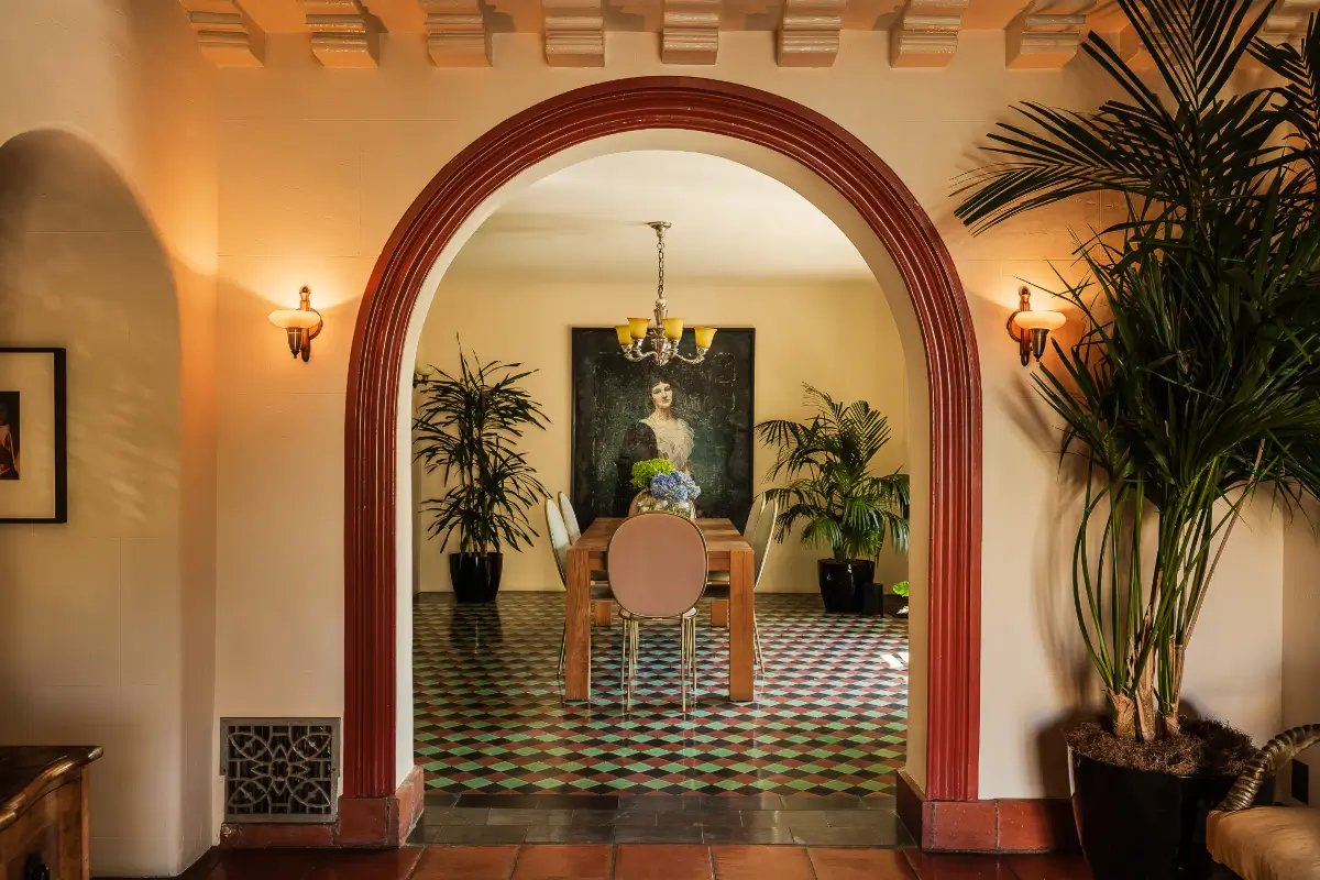 Old World Charm and Modern Comforts in a Pink Spanish-Style Los Feliz Villa 5 pink-1920s-spanish-revival-villa-los-feliz-nordroom