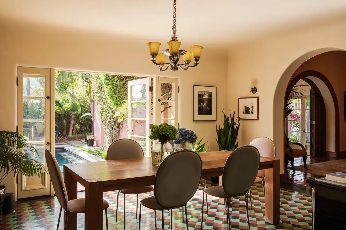 Old World Charm and Modern Comforts in a Pink Spanish-Style Los Feliz Villa 7 pink-1920s-spanish-revival-villa-los-feliz-nordroom