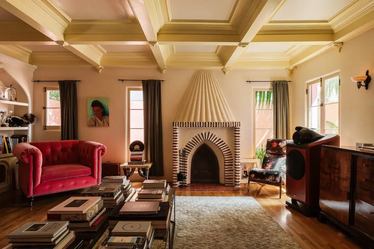 Old World Charm and Modern Comforts in a Pink Spanish-Style Los Feliz Villa 17 pink-1920s-spanish-revival-villa-los-feliz-nordroom