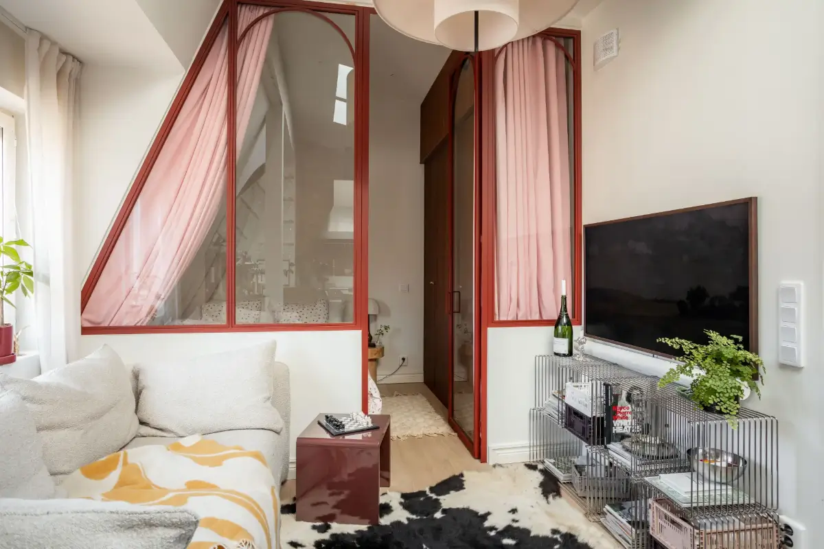 Red Color Pops in a Unique Designer Attic Apartment in Sweden 23 red-accents-designer-kitchen-attic-apartment-sweden-nordroom