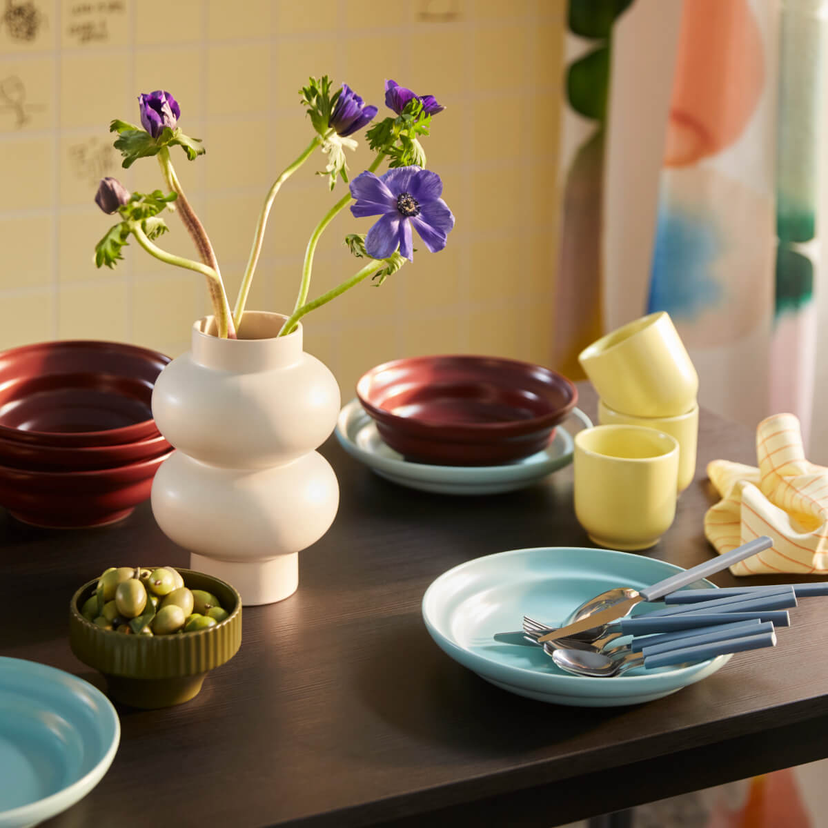 New IKEA Collection July 2026: Colorful Patterns and Multifunctional Products 7 IKEA-SPJUTLILJA-colorful-plates-new-products-july-2026-nordroom