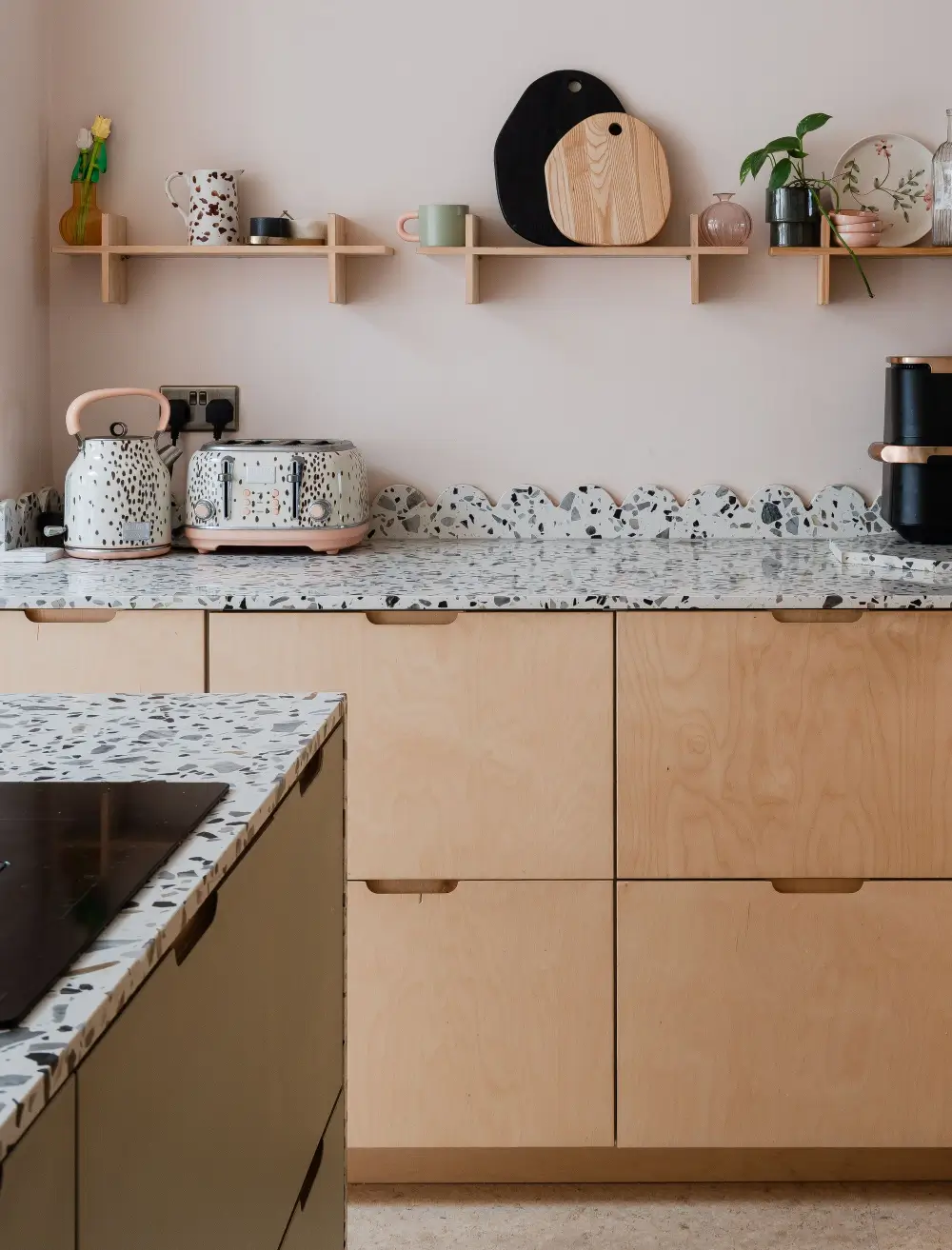 Terrazzo and a Soft Peach and Sage Green Palette in an Art Deco-Inspired London Home 17 colorful-extended-family-home-london
