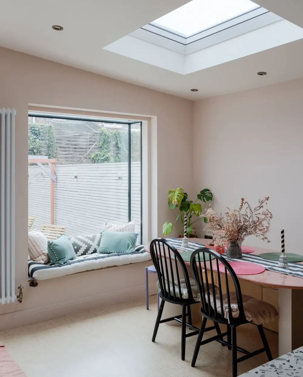 Terrazzo and a Soft Peach and Sage Green Palette in an Art Deco-Inspired London Home 13 colorful-extended-family-home-london