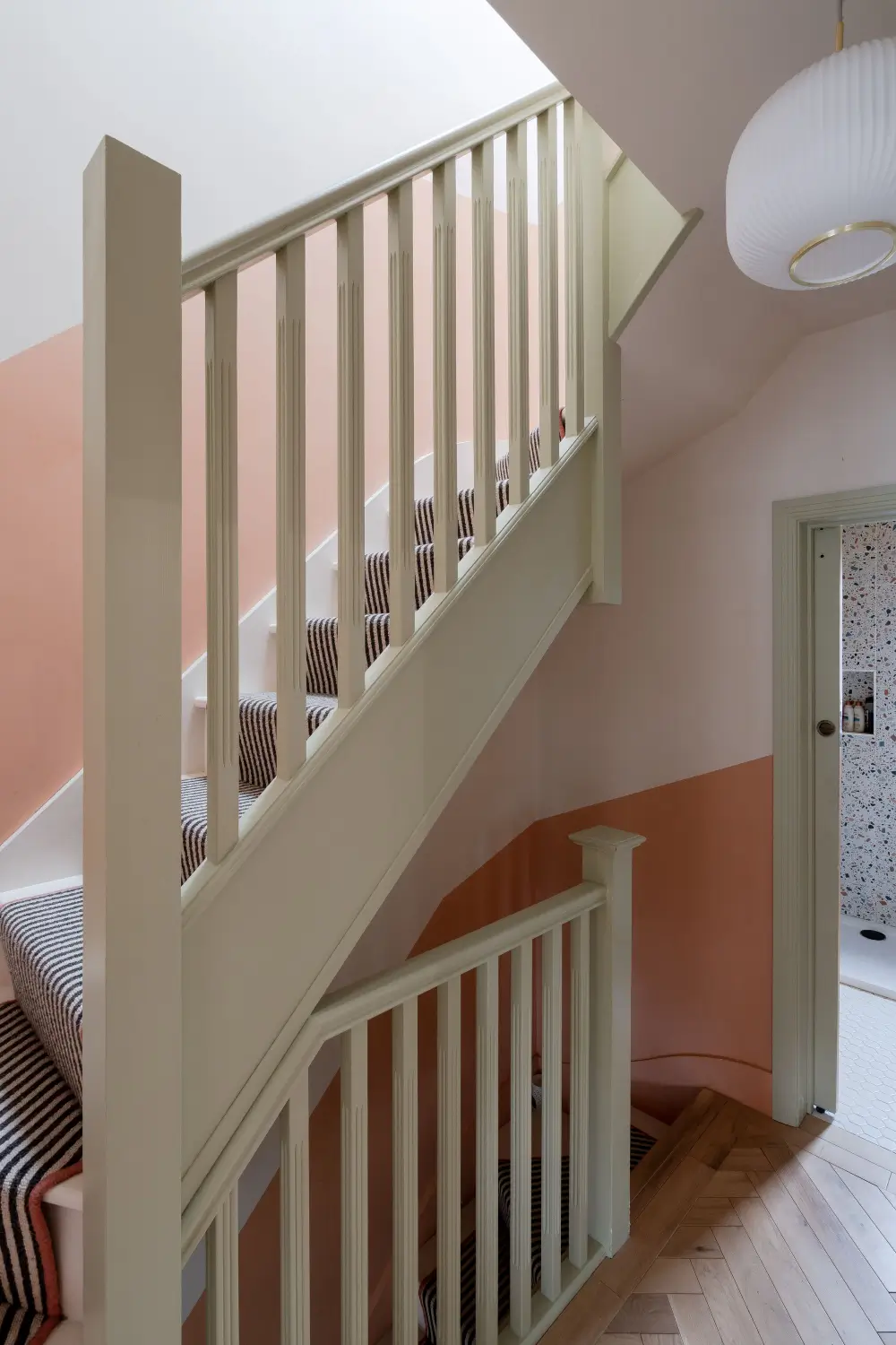 Terrazzo and a Soft Peach and Sage Green Palette in an Art Deco-Inspired London Home 26 colorful-extended-family-home-london