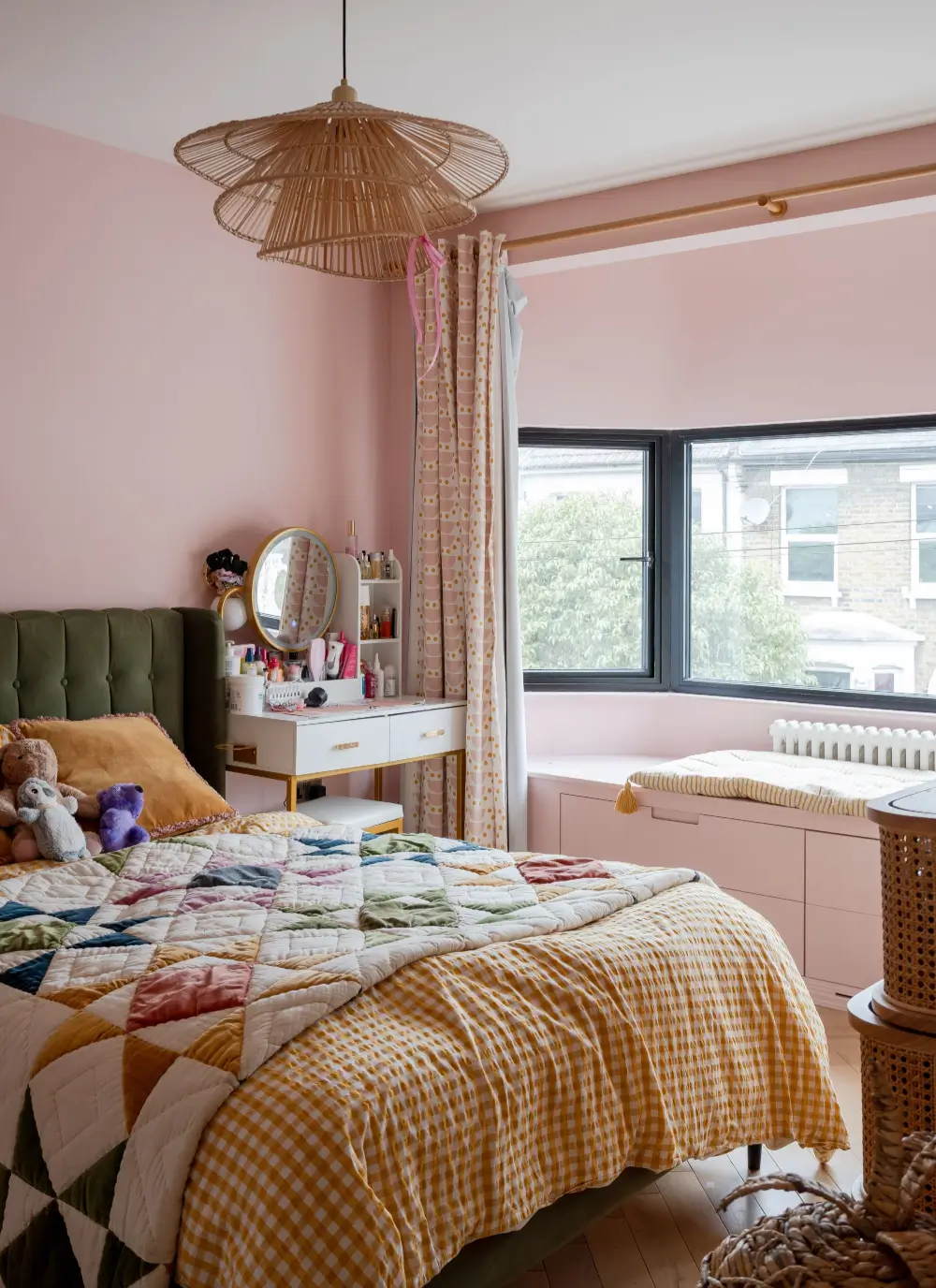Terrazzo and a Soft Peach and Sage Green Palette in an Art Deco-Inspired London Home 29 colorful-extended-family-home-london