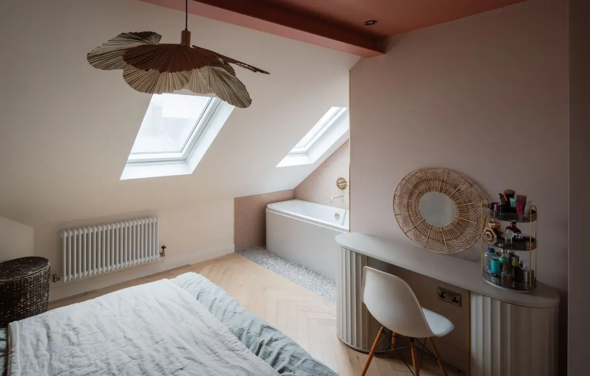Terrazzo and a Soft Peach and Sage Green Palette in an Art Deco-Inspired London Home 35 colorful-extended-family-home-london