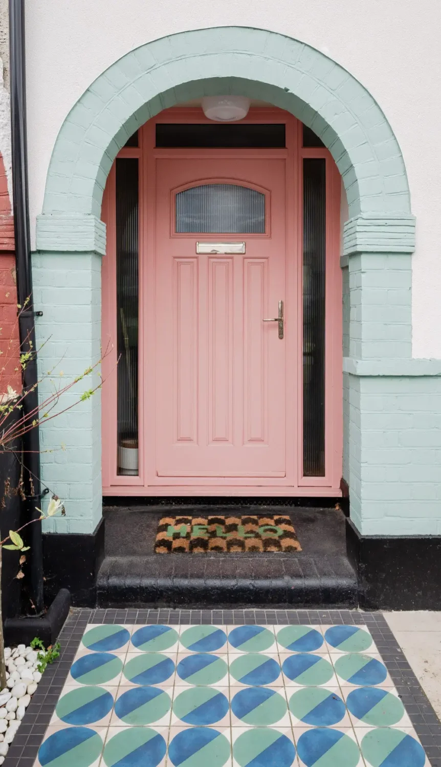 Terrazzo and a Soft Peach and Sage Green Palette in an Art Deco-Inspired London Home 43 colorful-extended-family-home-london