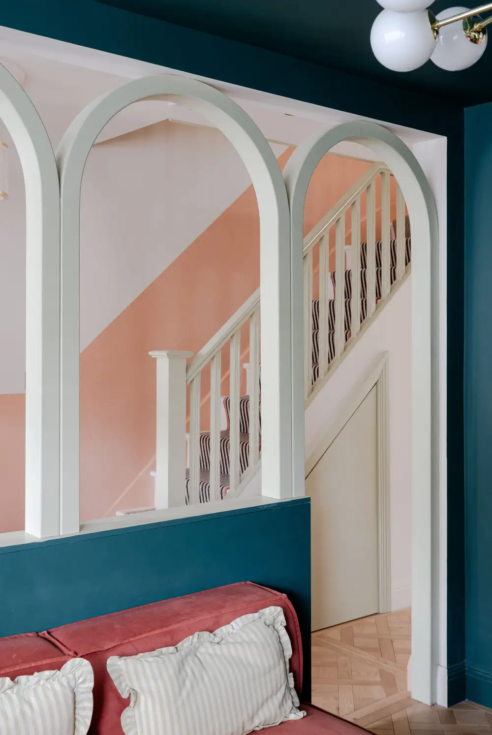 Terrazzo and a Soft Peach and Sage Green Palette in an Art Deco-Inspired London Home 8 colorful-extended-family-home-london