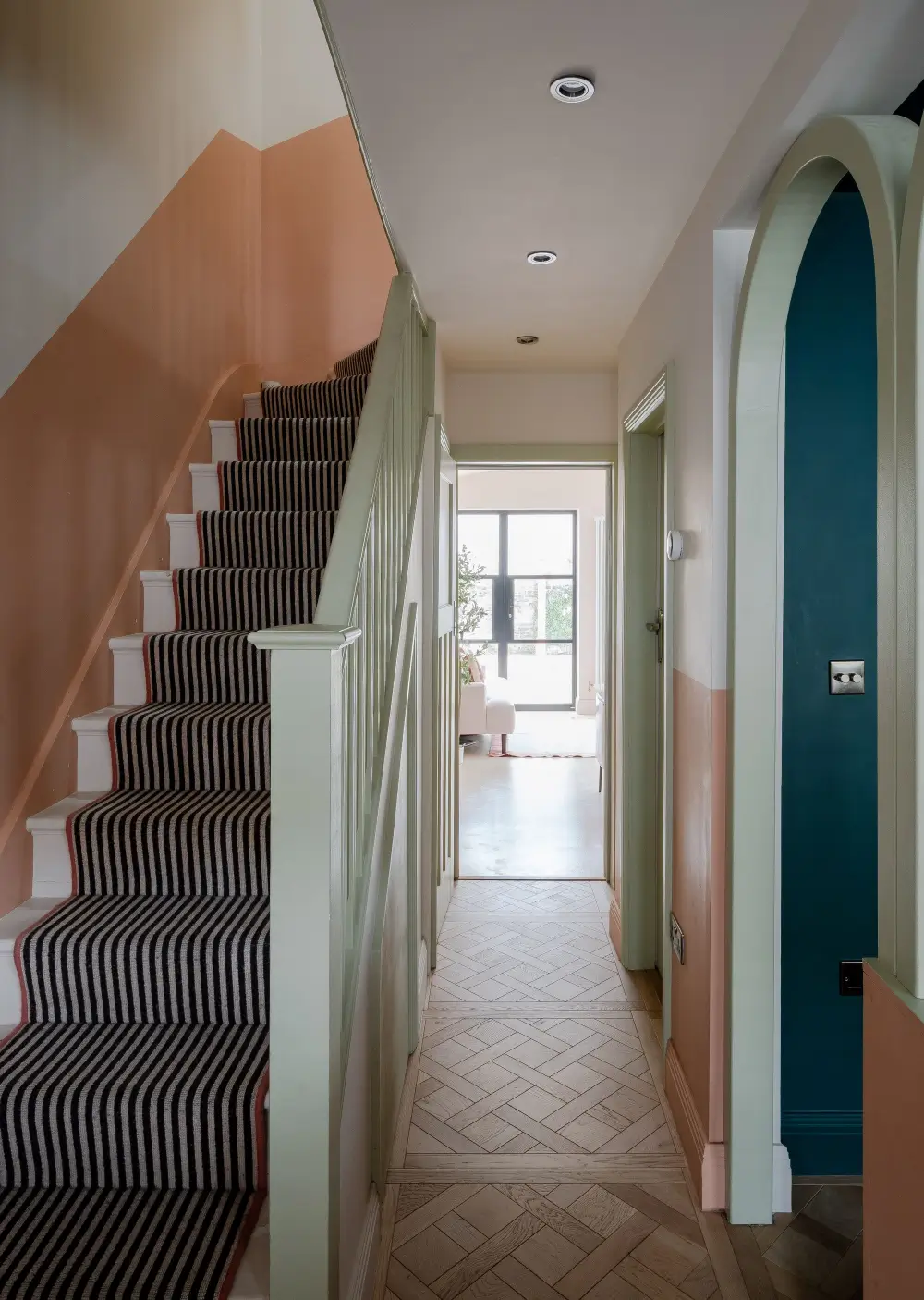 Terrazzo and a Soft Peach and Sage Green Palette in an Art Deco-Inspired London Home 10 colorful-extended-family-home-london
