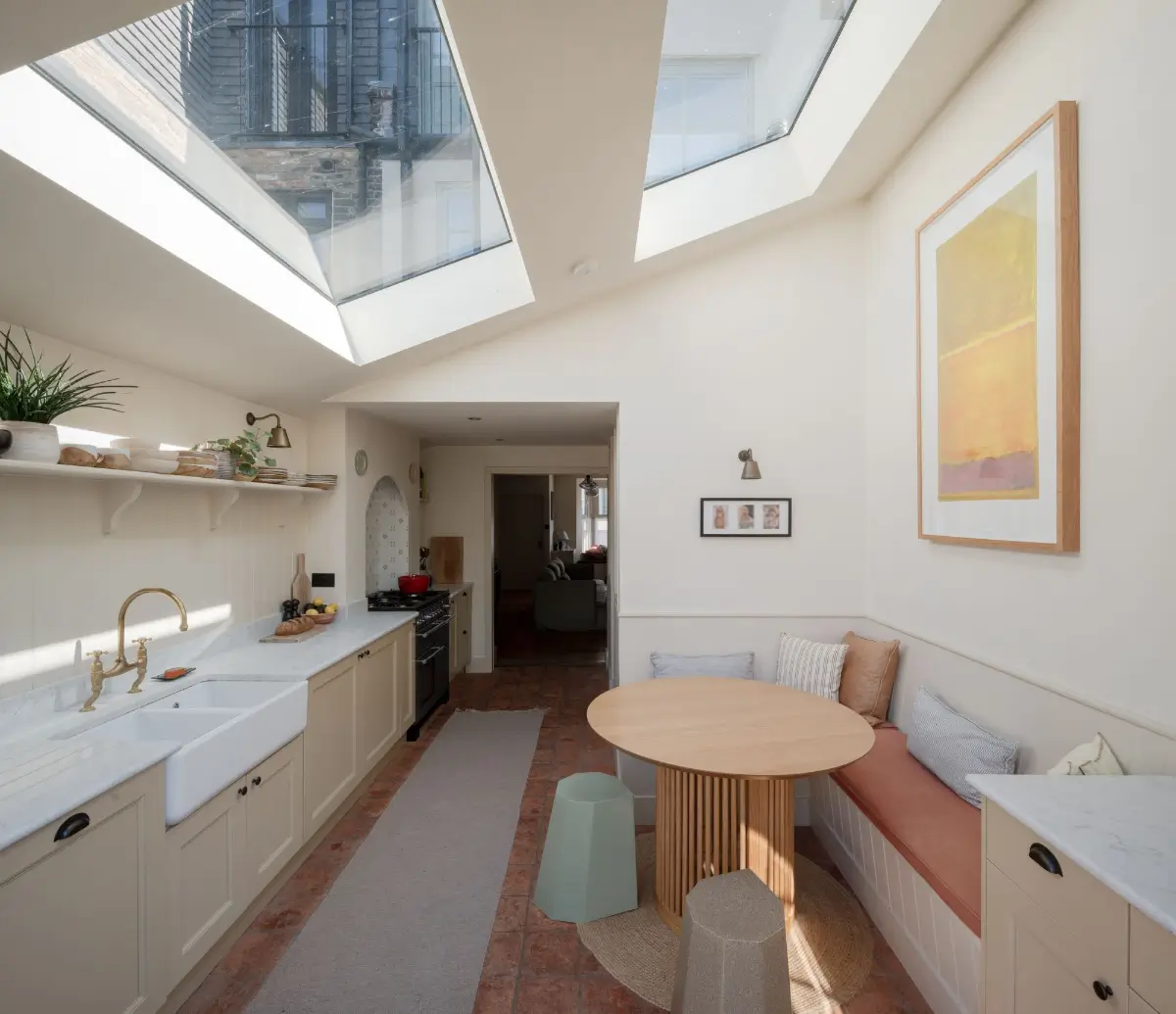 A Warm Family Home with a Light-Filled Kitchen Extension with Terracotta Tiles 21 light filled cozy kitchen extension victorian family home london17 A Warm Family Home with a Light-Filled Kitchen Extension with Terracotta Tiles
